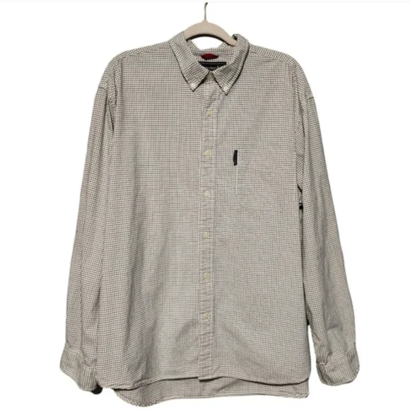 ABERCROMBIE FITCH Mens Button Down Shirt Extra Large Cream Preppy Y2K - Picture 2 of 13